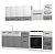 Кухня ARABIKA 1,8 м Анкор белый (Без столешницы, мойки, сушки)