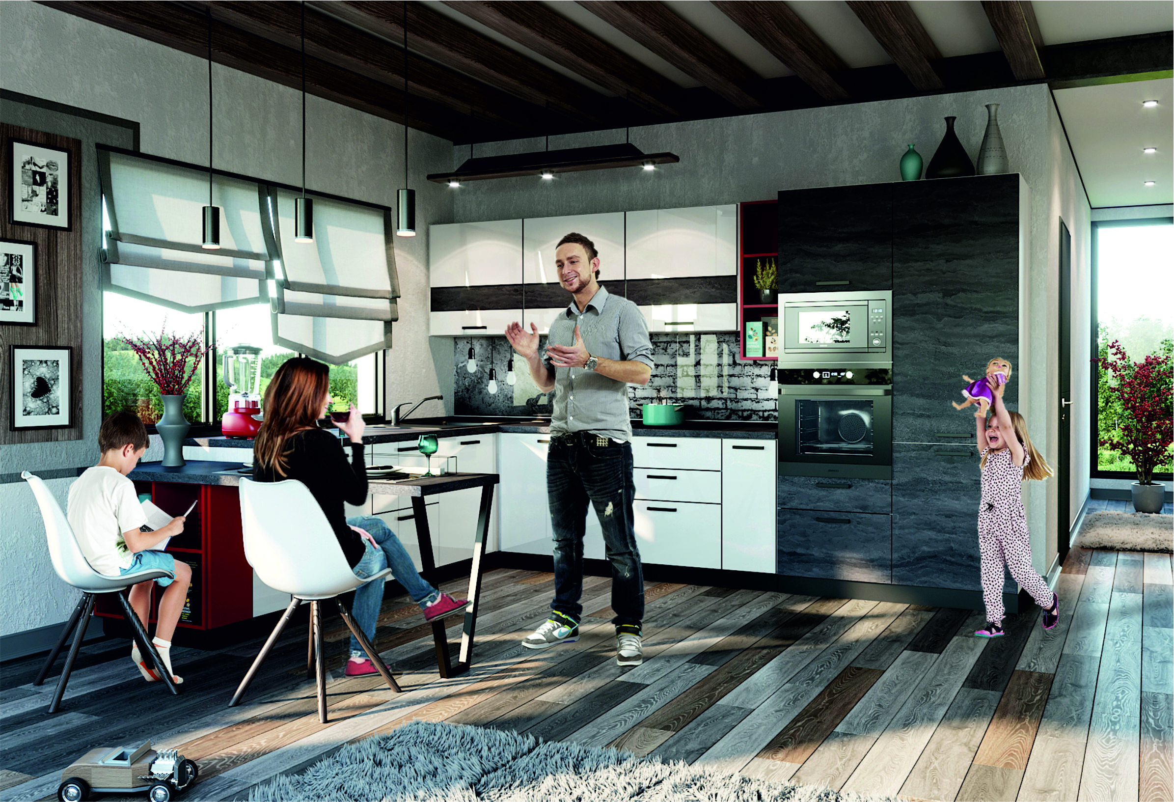 Кухня ALFA орех палдао 2,4м