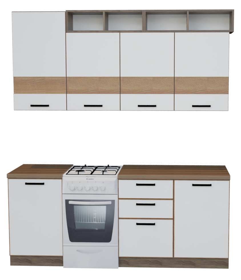 Кухня ALFA орех палдао 2,0м