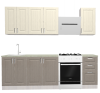 Кухня EXLUSIVE шато крем/шато латте 1,8м (Без столешницы, мойки, сушки)