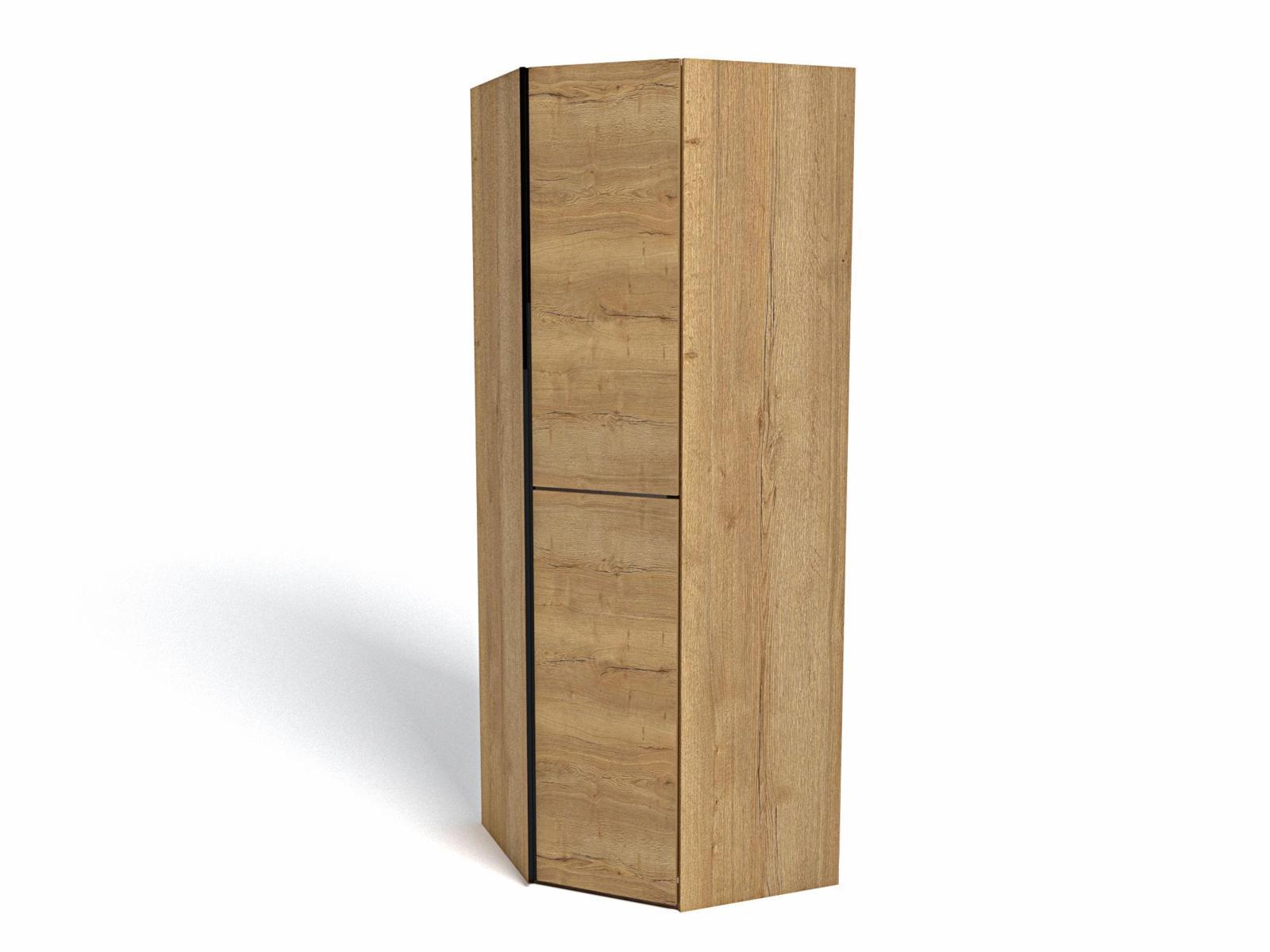 Шкаф Угловой  спальня "Ницца" Дуб бунратти/Камень темный