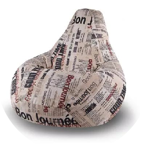 Кресло- мешок- груша со съемным чехлом (120*80)"Real Газета" 4 кл ТКАНЬ