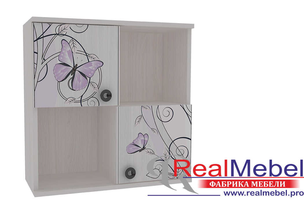 Детская "Рио" (Вдохновение) Полка навесная Анкор белый Снято с производства