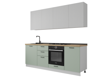 Кухня Norway 2,4 м Снежное дерево (Без нижних фасадов)