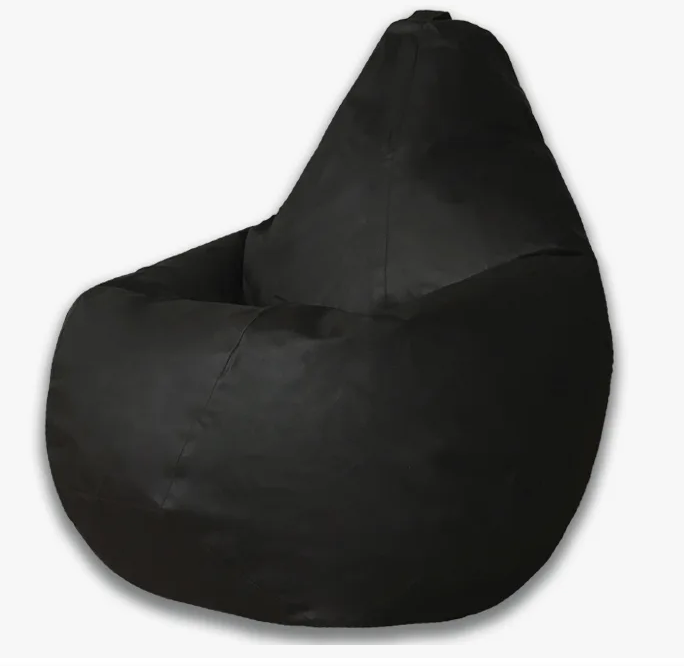 Кресло-Мешок "Груша" Real (120*80) съемный чехол (черный) НЕЙЛОН